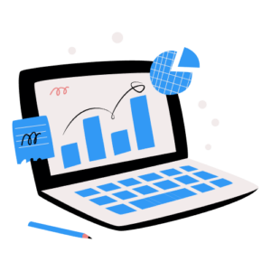 looking at graphs on computer