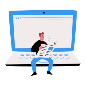 man using computer 