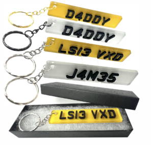 personalised number plate key ring