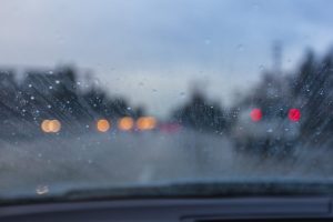 windscreen with rain